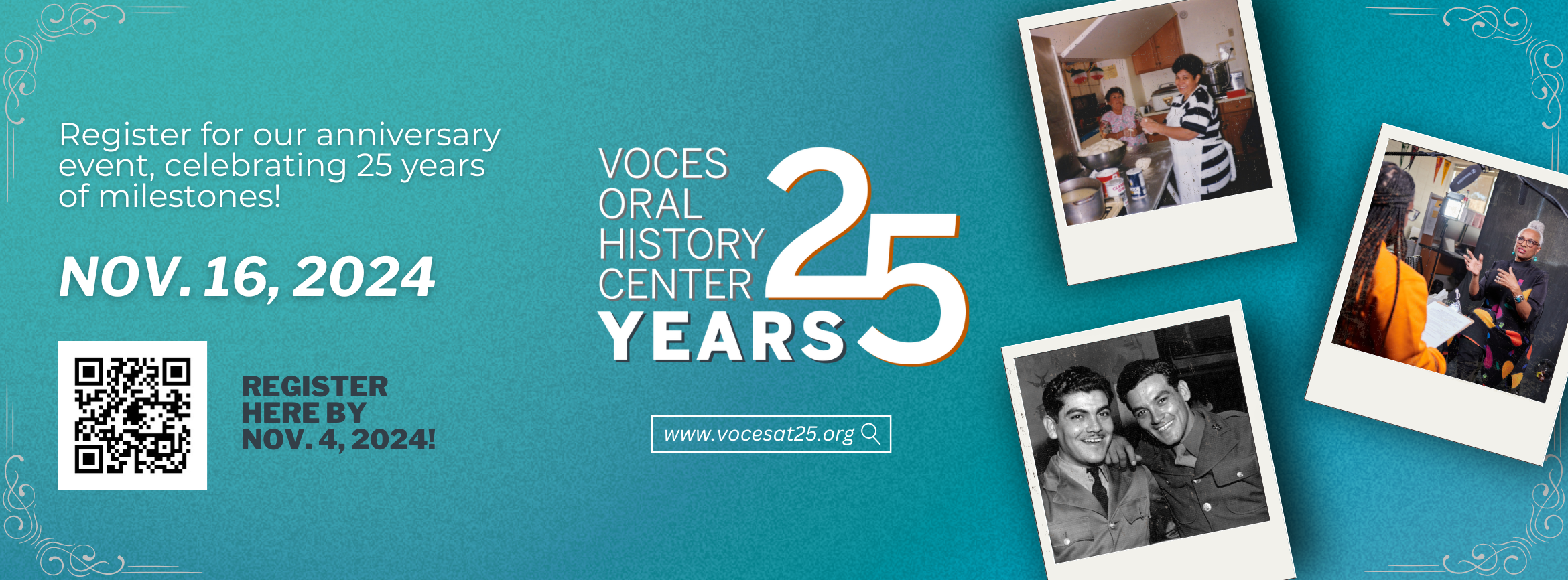 Voces at 25 Event Registration Promotion