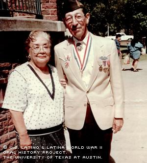 Valentin Aguilar and wife Olivia at Jarvis Plaza in 1994.