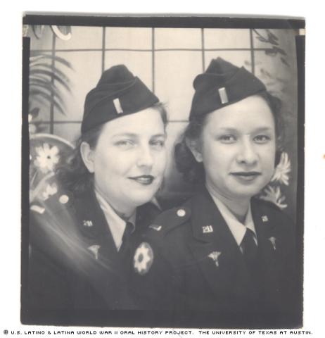 Rafaela Esquivel (right) with Adele Bensis (left) in Oklahoma,Dec. 1943.