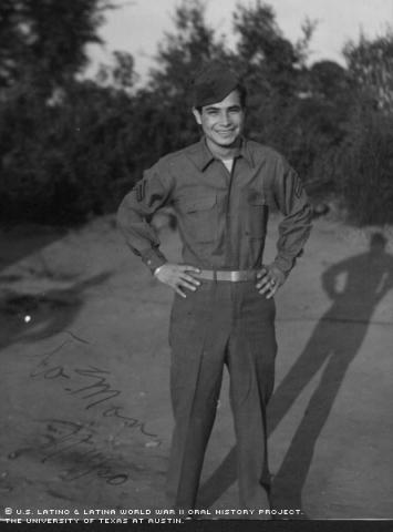 Portrait of Narciso Garcia in Air Force uniform.