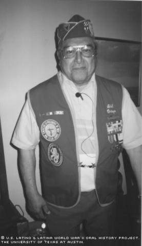 Abel Ortega inside his home in San Antonio, Texas. March 2001.