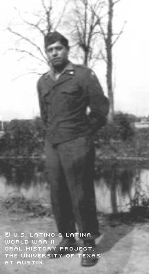 Antonio Reyna in France during the war, 1944.