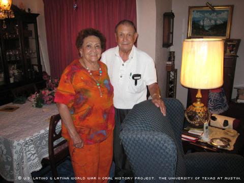 Cora Ramirez with her husband Conrado at their home in El Paso, Texas on January 24, 2008.