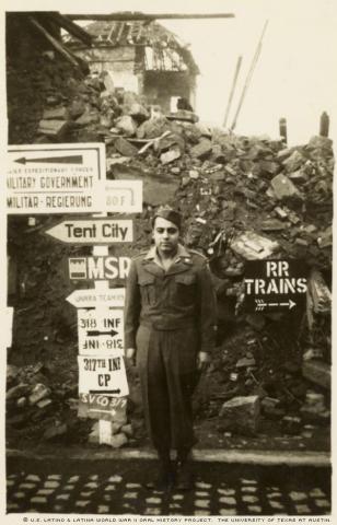 Abelardo Garcia in Aschaffenburg, Germany, on January 8, 1946.