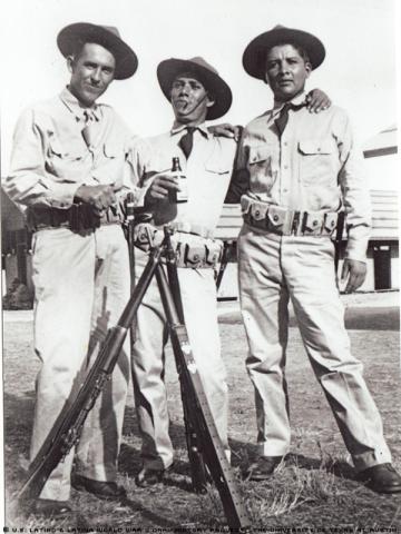L - R: Eligio Villarreal, Vahilo Trinidad, Ramón Villa in the Philippines in October of 1941.