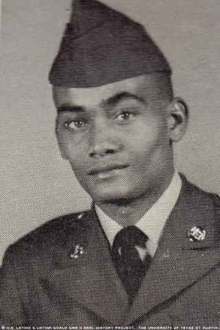 Germán in Fort Jackson, South Carolina in February of 1968. This is a graduation picture.\Charlie company, Fifth Battalion, First Brigade on Basic Training.\""