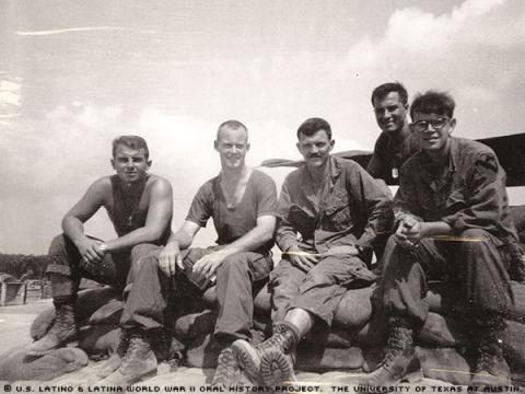 Henry Soza, second from right, with a group of friends photographed on April 21, 1969 in Vietnam.