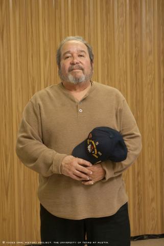 Camilo Medrano was interviewed by Voces Oral History Project on Saturday, November 6, 2010 at the St. Louis Braden Keller Community Center in Castroville, Texas. (Voces Oral History Project/Marc Hamel)