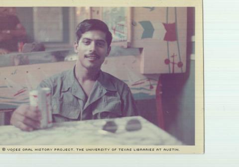 EC Garza E Co 1st Engineers Company Canteen. August 1969.\My last day in country....My first cold beer in Vietnam.\""