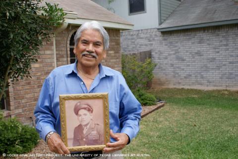 Juan Mejia was interviewed by Laura Barberena for the Voces Oral History Project on May 11, 2011 at his home in San Antonio, Texas.