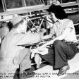 Josephine Ledesma teaches a soldier how to repair the fuselage of an airplane at Randolph Field, San Antonio, TX on Jan.1942.
