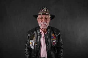 Portrait of Vietnam Veteran Joe Arzate.