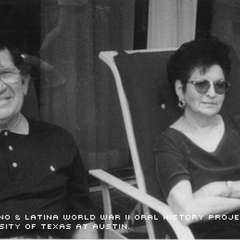 Mr. Thomas Cantu and his wife Claudia R. Cantu enjoy the afternoon outdoors on the patio of their Corpus Christi home.