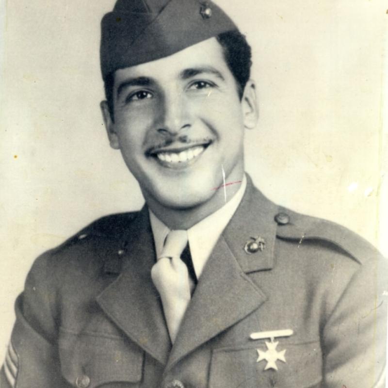 Carlos Samarron in San Diego, 1943.