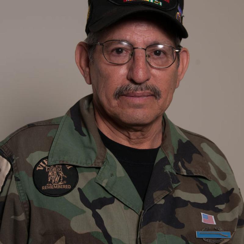 Vietnam Vet, Ben Saenz, was interviewed in Houston, Texas, on April 9, 2011. [Voces Oral History Project/ Michelle J Lojewski]